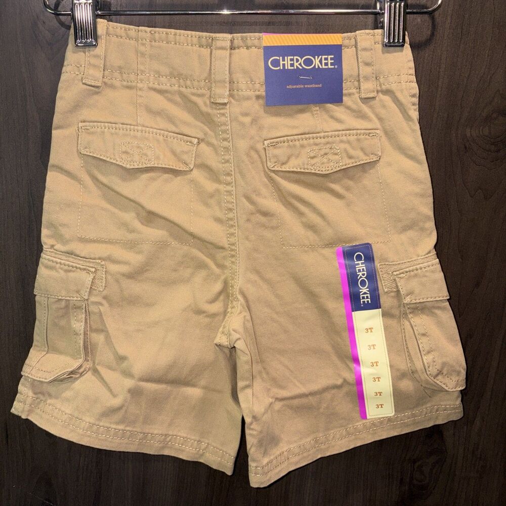 Cherokee Khaki Cargo Shorts Size 3T